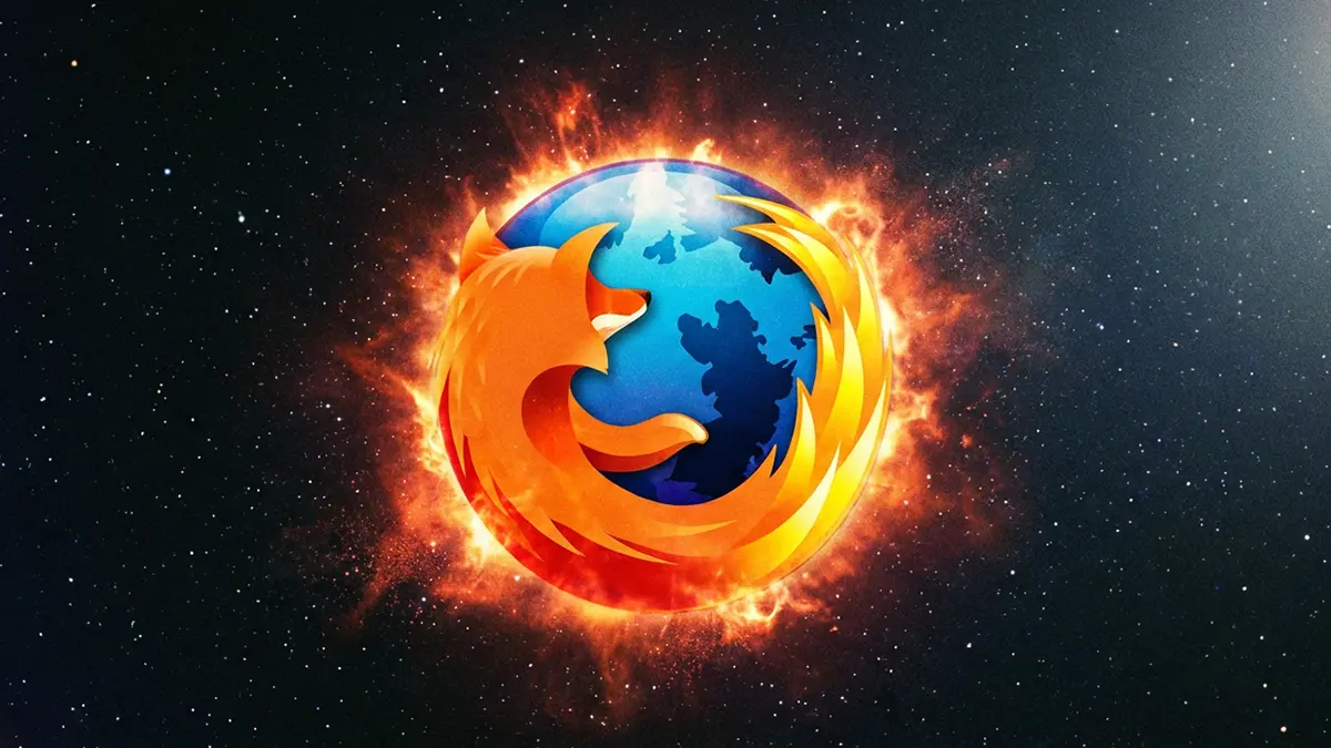 Firefox Logo im Weltraum